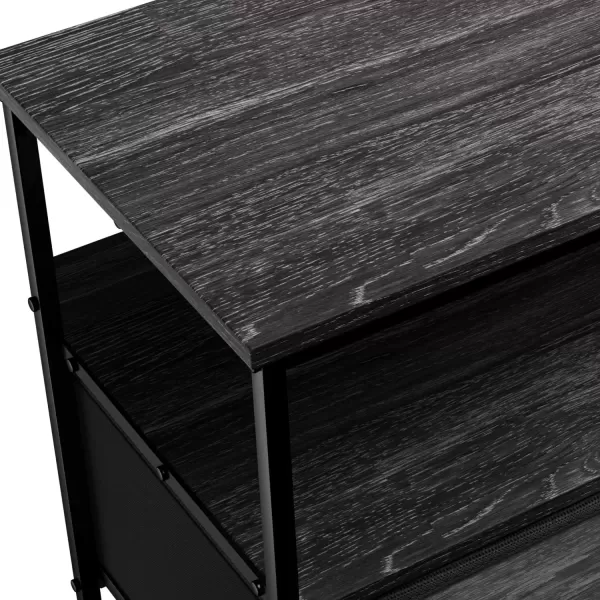 imageSorbus TV Stand Dresser with 2 Drawers  Television Riser Chest with Storage  Bedroom Living Room Closet ampamp Dorm FurnitureGray Wood