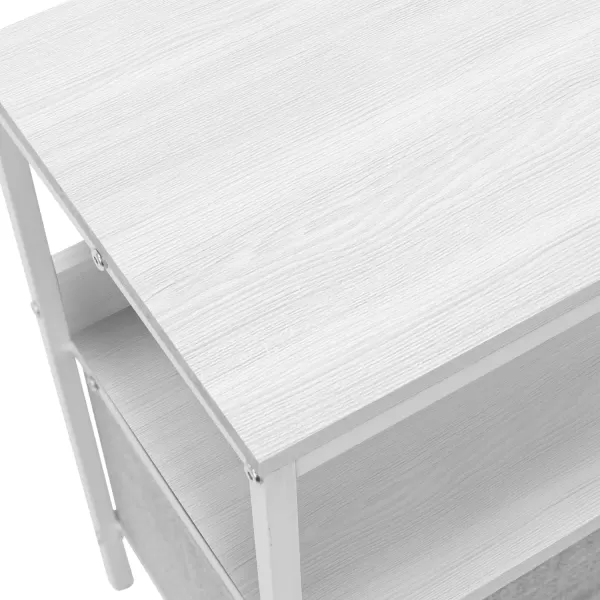 imageSorbus TV Stand Dresser with 2 Drawers  Television Riser Chest with Storage  Bedroom Living Room Closet ampamp Dorm FurnitureWhite