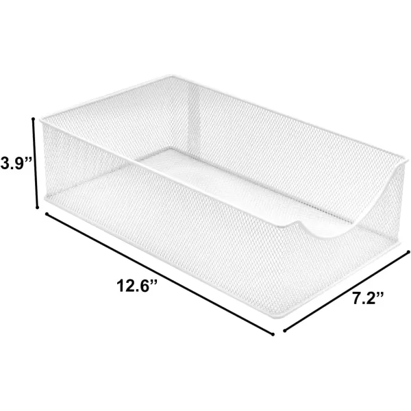 imageSorbus 2 Sets of 2 Tier Metal Under Sink Organizer for Bathroom Kitchen Strong Steel Mesh Sliding Drawers for Under Sink Under Cabinet Closet Kitchen Pantry Bathroom Organizers and StorageWhite