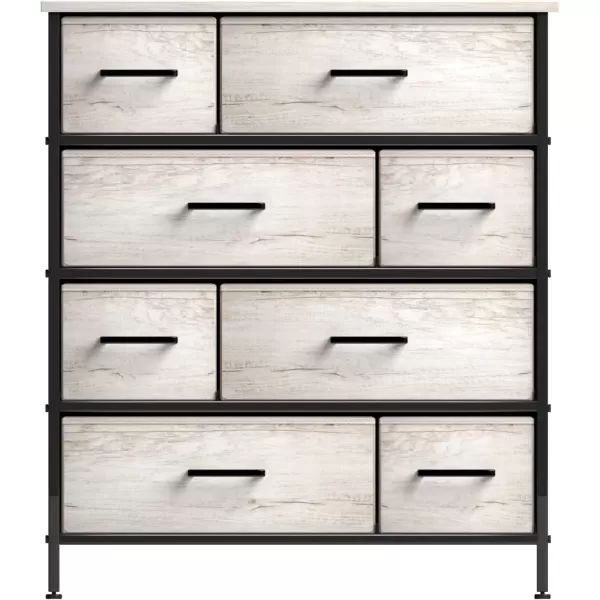 imageSorbus Dresser for Bedroom with 8 Drawers  Tall Chest Storage Tower Unit for Closet Hallway Nursery Entryway Organization  Steel Frame Wood Top Light GrayGreige