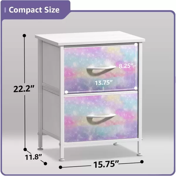 imageSorbus Kids Dresser with 5 Drawers  Storage Chest Organizer Nightstand  Steel Frame Wood Top TieDye Fabric Bins for Clothes  Wide Furniture for Bedroom Hallway Nursery Closet ampamp ApartmentWatercolor