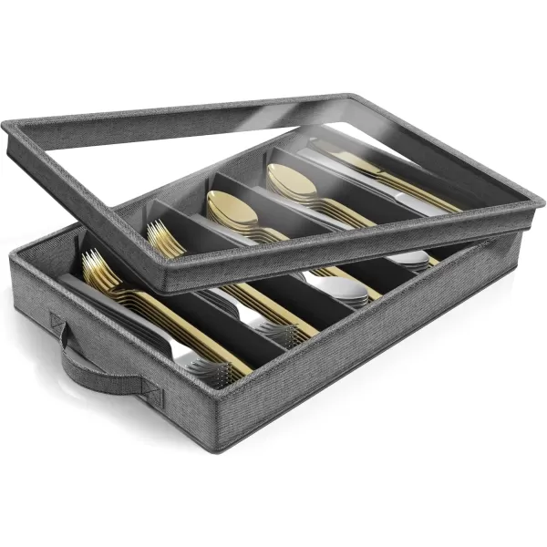 imageChina Platter Storage Containers  Serving Platter Storage Containers  Christmas Platter Storage Rack ampamp Platter Organizer  Hard Shell Handles ampamp Felt Dividers  Storage Platter for Packing DishesGray