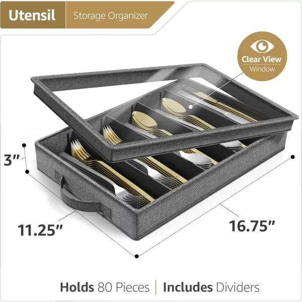 imageChina Platter Storage Containers  Serving Platter Storage Containers  Christmas Platter Storage Rack ampamp Platter Organizer  Hard Shell Handles ampamp Felt Dividers  Storage Platter for Packing DishesGray