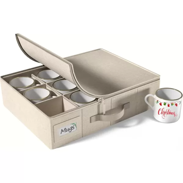 imageChina Platter Storage Containers  Serving Platter Storage Containers  Christmas Platter Storage Rack ampamp Platter Organizer  Hard Shell Handles ampamp Felt Dividers  Storage Platter for Packing DishesBeige