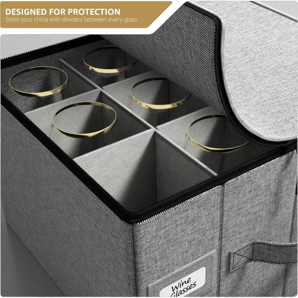 imageChina Platter Storage Containers  Serving Platter Storage Containers  Christmas Platter Storage Rack ampamp Platter Organizer  Hard Shell Handles ampamp Felt Dividers  Storage Platter for Packing DishesGray