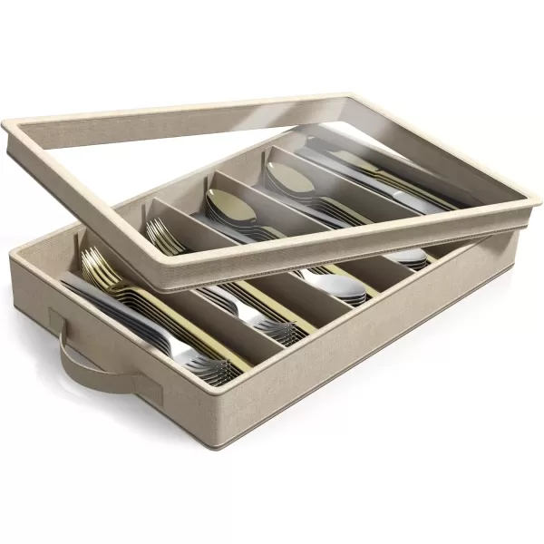 imageChina Platter Storage Containers  Serving Platter Storage Containers  Christmas Platter Storage Rack ampamp Platter Organizer  Hard Shell Handles ampamp Felt Dividers  Storage Platter for Packing DishesBeige