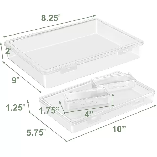 imageSorbus 12Piece Art Supply Storage Organizer  Stackable Craft Storage Organizer with Hinged Lids  Art Storage Yarn Organizer Ribbon Organizer Bead Organizers Arts and Crafts Organizer Containers4 Pack