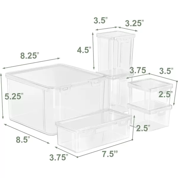 imageSorbus 12Piece Art Supply Storage Organizer  Stackable Craft Storage Organizer with Hinged Lids  Art Storage Yarn Organizer Ribbon Organizer Bead Organizers Arts and Crafts Organizer Containers6 Pack