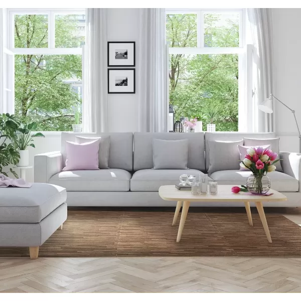 imageSorbus 96 Sq Ft Wood Grain Floor Tiles Foam Mat EVA Interlocking Mats Tile 38Inch Thick Flooring Wood Puzzle Exercise Mats wBorders  Home Playroom Basement Apartment Trade Show Baby DanceWood Grain  Dark