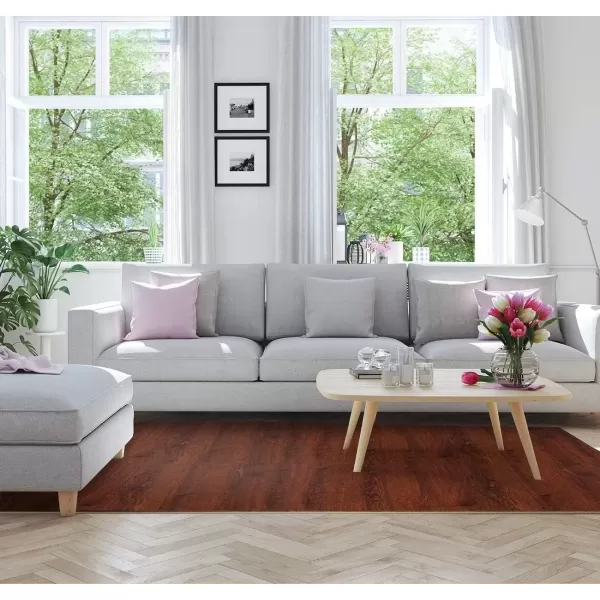 imageSorbus 96 Sq Ft Wood Grain Floor Tiles Foam Mat EVA Interlocking Mats Tile 38Inch Thick Flooring Wood Puzzle Exercise Mats wBorders  Home Playroom Basement Apartment Trade Show Baby DanceWood Grain  Mahogany