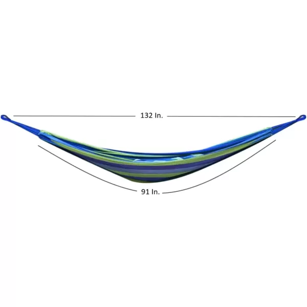 imageSorbus Brazilian Double Hammock  ExtraLong Two Person Portable Hammock Bed for Indoor or Outdoor Spaces  Hanging Rope Carrying Pouch Included BlueSandPurpleRed StripesBlueGreen Stripes