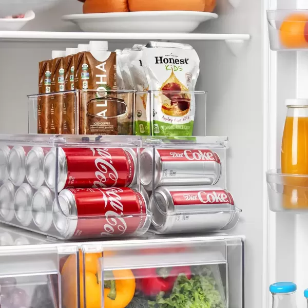 imageSorbus Fridge Bins and Freezer Bins Refrigerator Organizer Stackable Food Storage Containers BPAFree Drawer Organizers for Refrigerator Freezer and Pantry Pack of 62 Pack