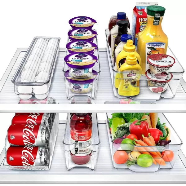 imageSorbus Fridge Bins and Freezer Bins Refrigerator Organizer Stackable Food Storage Containers BPAFree Drawer Organizers for Refrigerator Freezer and Pantry Pack of 66 pack