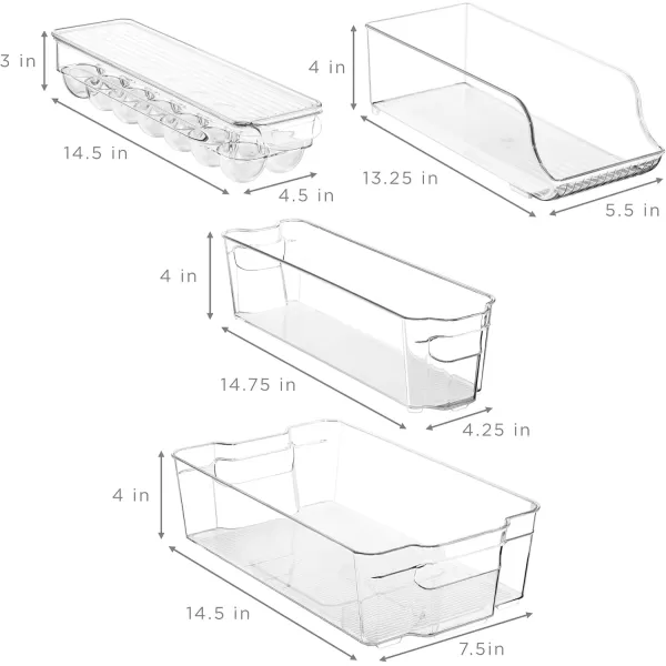 imageSorbus Fridge Bins and Freezer Bins Refrigerator Organizer Stackable Food Storage Containers BPAFree Drawer Organizers for Refrigerator Freezer and Pantry Pack of 66 pack