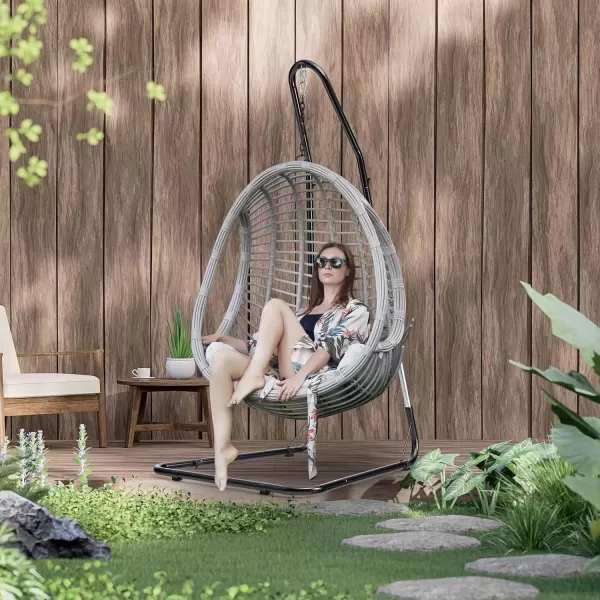 imageSorbus Hammock Chair Stand Hanging Chair Stand Heavy Duty Steel Sensory Swing Stand Weather ampamp Rust Resistant Arc Stand Adjustable Portable Stand 330lbs  TreeLoungerAir PorchIndoorOutdoorYard53 x 45 Adjustable Stand