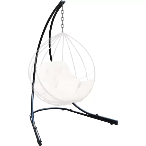 imageSorbus Hammock Chair Stand Hanging Chair Stand Heavy Duty Steel Sensory Swing Stand Weather ampamp Rust Resistant Arc Stand Adjustable Portable Stand 330lbs  TreeLoungerAir PorchIndoorOutdoorYard59 x 55 Arc Stand