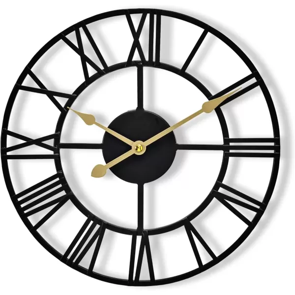 imageSorbus Large Wall Clock for Living Room Decor  24 inch Big Wall Clock Decorative  Battery Operated  Roman Numeral Analog Large Clock for Bedroom Room Home Kitchen Office Wall Decor WhiteBlack