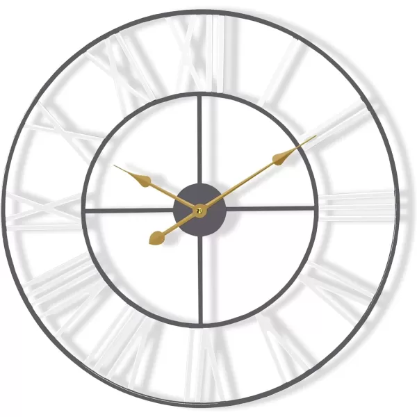 imageSorbus Large Wall Clock for Living Room Decor  24 inch Big Wall Clock Decorative  Battery Operated  Roman Numeral Analog Large Clock for Bedroom Room Home Kitchen Office Wall Decor WhiteWhite