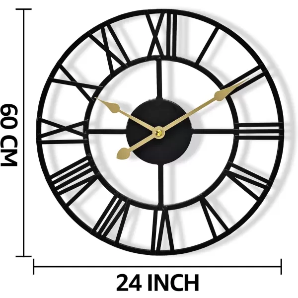 imageSorbus Large Wall Clock for Living Room Decor  24 inch Big Wall Clock Decorative  Battery Operated  Roman Numeral Analog Large Clock for Bedroom Room Home Kitchen Office Wall Decor WhiteBlack