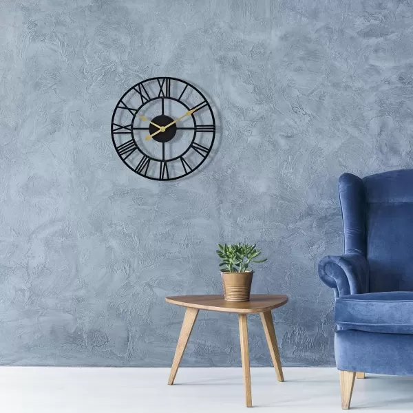 imageSorbus Large Wall Clock for Living Room Decor  24 inch Big Wall Clock Decorative  Battery Operated  Roman Numeral Analog Large Clock for Bedroom Room Home Kitchen Office Wall Decor WhiteBlack