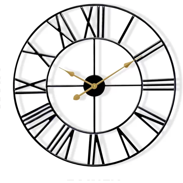 imageSorbus Large Wall Clock for Living Room Decor  24 inch Big Wall Clock Decorative  Battery Operated  Roman Numeral Analog Large Clock for Bedroom Room Home Kitchen Office Wall Decor WhiteBlack