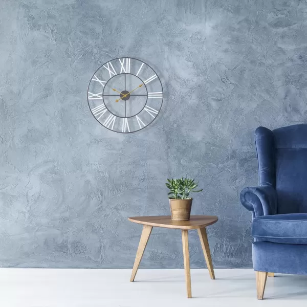 imageSorbus Large Wall Clock for Living Room Decor  24 inch Big Wall Clock Decorative  Battery Operated  Roman Numeral Analog Large Clock for Bedroom Room Home Kitchen Office Wall Decor WhiteWhite