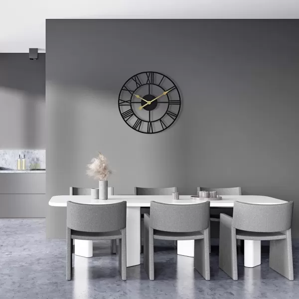 imageSorbus Large Wall Clock for Living Room Decor  24 inch Big Wall Clock Decorative  Battery Operated  Roman Numeral Analog Large Clock for Bedroom Room Home Kitchen Office Wall Decor WhiteBlack