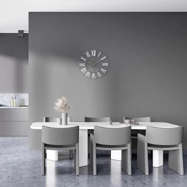 imageSorbus Large Wall Clock for Living Room Decor  24 inch Big Wall Clock Decorative  Battery Operated  Roman Numeral Analog Large Clock for Bedroom Room Home Kitchen Office Wall Decor WhiteWhite