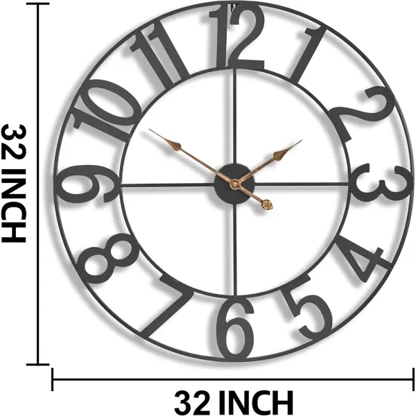 imageSorbus Large Wall Clock for Living Room Decor  Wall Clock for Kitchen  16 inch Big Wall Clock Decorative  Metal Wall Art  Analog Large Clock for Bedroom Home Kitchen Office Wall Decor WhiteBlack