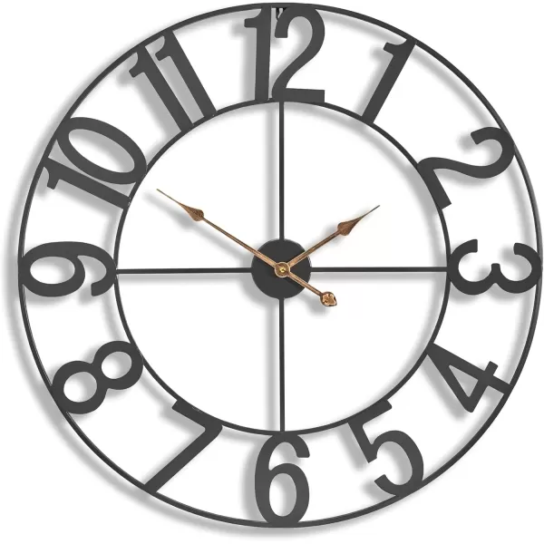 imageSorbus Large Wall Clock for Living Room Decor  Wall Clock for Kitchen  16 inch Big Wall Clock Decorative  Metal Wall Art  Analog Large Clock for Bedroom Home Kitchen Office Wall Decor WhiteBlack