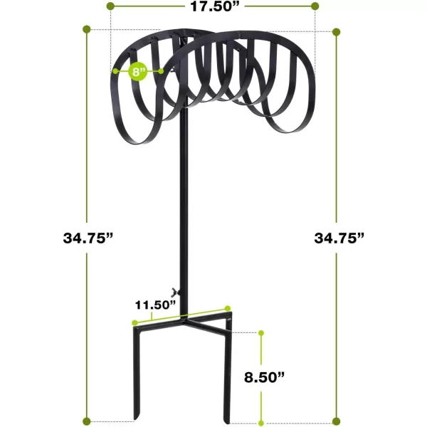 imageSorbus Manger Garden Hose Holder Stand Great for Garden Lawn Yard Decorative Water Hose Storage with Ground Stakes Holds 125Feet of 58Inch Hose