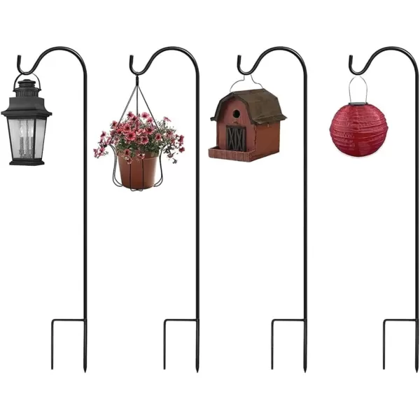 imageSorbus Shepherds Hooks for Outdoor  Set of 6 Extendable Garden Planter Stakes for Bird Feeders Outdoor Dcor Plants Lights Lanterns Flower Baskets and More Heavy Duty  Up to 65 Lbs 6 Pack10 Pack