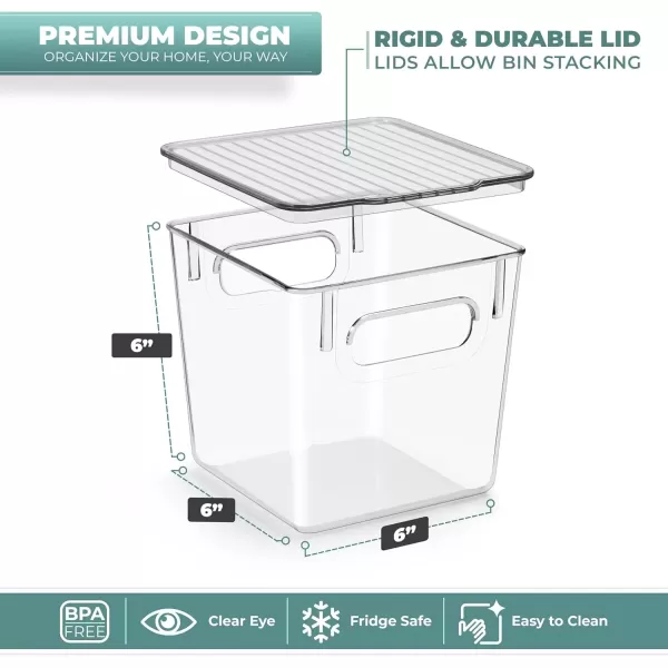 imageSorbus Small Clear Plastic Storage Bins with Lids Clear Stackable Storage Bins Clear Toy Storage Bins Clothes Medicine Makeup Closet Art Supply Bathroom Shoe Toy Storage Organizer 2 PackSmall