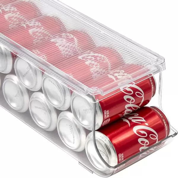 imageSorbus Soda Can Organizer for Refrigerator  Stackable with Lid Holds 12 Cans Each BPAFree  Fridge Organizers and Storage Soda Can Dispenser for Refrigerator 1 Pack1 Pack