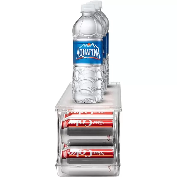 imageSorbus Soda Can Organizer for Refrigerator  Stackable with Lid Holds 12 Cans Each BPAFree  Fridge Organizers and Storage Soda Can Dispenser for Refrigerator 1 Pack1 Pack