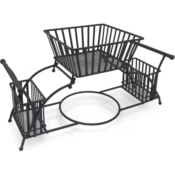 imageSorbus Utensil Caddy  Use For Napkin Cutlery Plate Holder  Stackable Flatware Caddy Tabletop Organizer  Ideal for Dining Table Party Buffet Kitchen Entertaining Black
