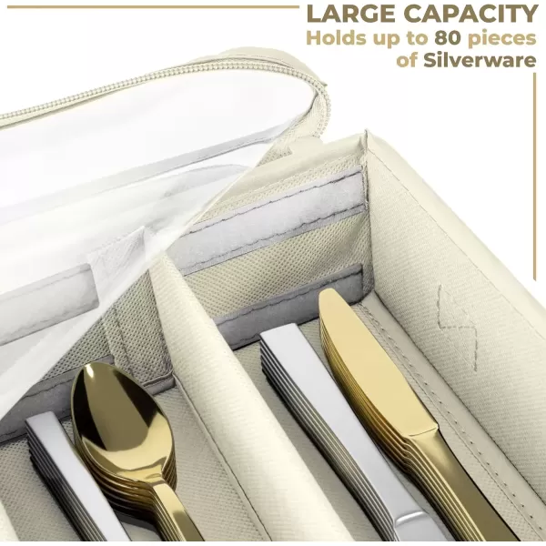 imageChina Platter Storage Containers  Serving Platter Storage Containers  Christmas Platter Storage Rack ampamp Platter Organizer Quilted Exterior Handles ampamp Felt Dividers Storage Platter for Packing DishesBeige