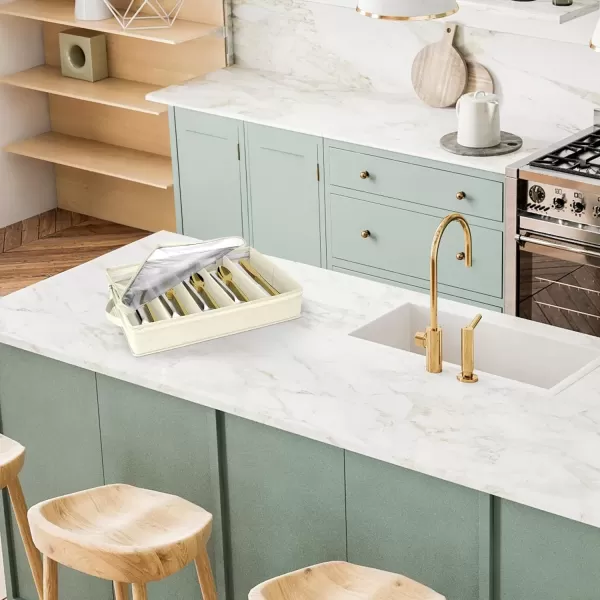 imageChina Platter Storage Containers  Serving Platter Storage Containers  Christmas Platter Storage Rack ampamp Platter Organizer Quilted Exterior Handles ampamp Felt Dividers Storage Platter for Packing DishesBeige
