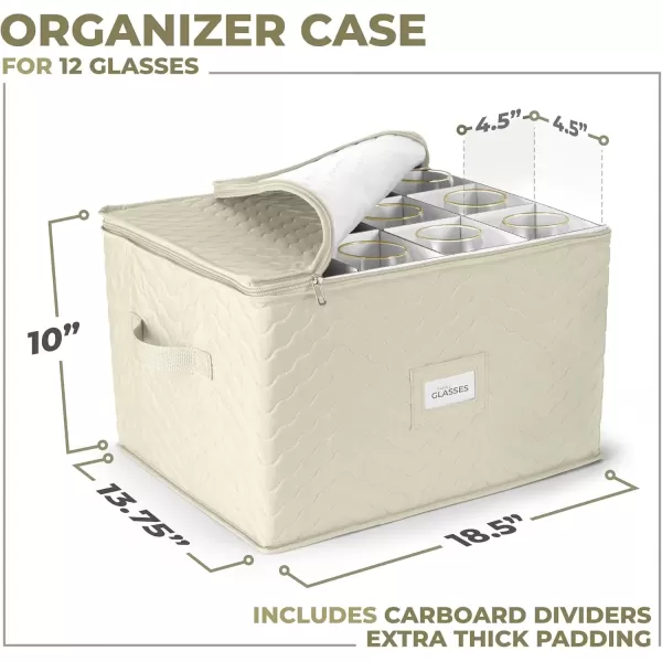 imageChina Platter Storage Containers  Serving Platter Storage Containers  Christmas Platter Storage Rack ampamp Platter Organizer Quilted Exterior Handles ampamp Felt Dividers Storage Platter for Packing DishesBeige