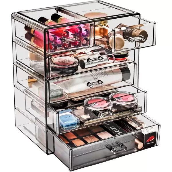 imageSorbus Cosmetics Makeup and Jewelry Big Storage Case Display  Stylish Vanity Bathroom CaseBlack Jewel