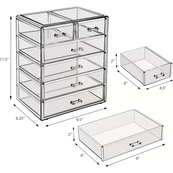 imageSorbus Cosmetics Makeup and Jewelry Big Storage Case Display  Stylish Vanity Bathroom CaseBlack Jewel