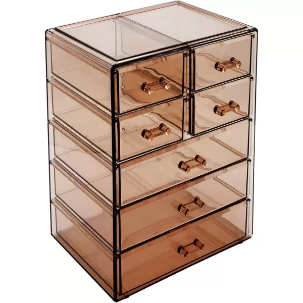 imageSorbus Cosmetics Makeup and Jewelry Big Storage Case Display  Stylish Vanity Bathroom CaseBronze Glow