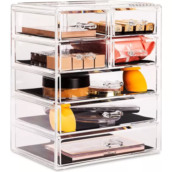 imageSorbus Cosmetics Makeup and Jewelry Big Storage Case Display  Stylish Vanity Bathroom CaseClear