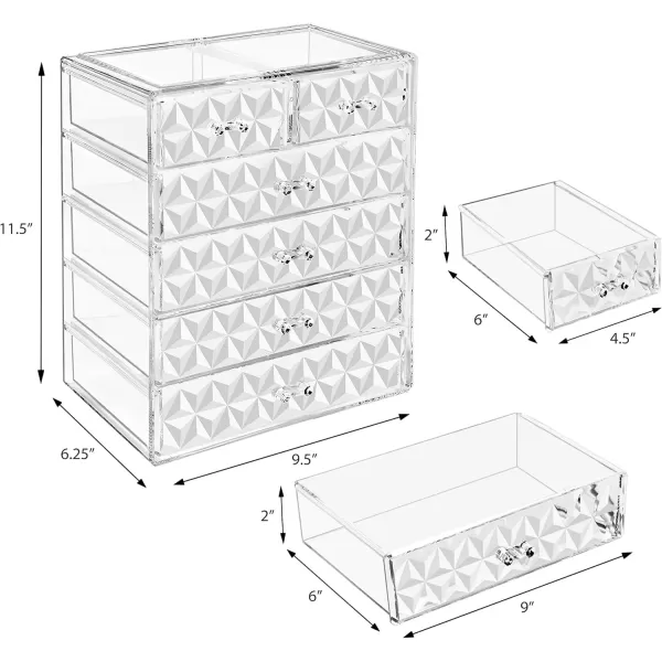 imageSorbus Cosmetics Makeup and Jewelry Big Storage Case Display  Stylish Vanity Bathroom CaseDiamond