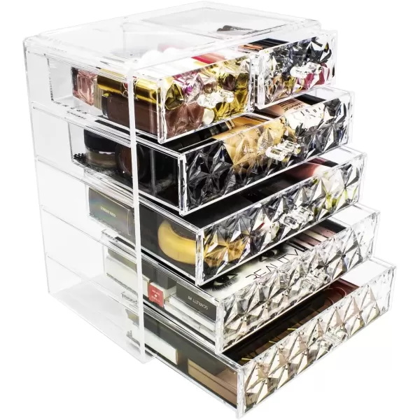 imageSorbus Cosmetics Makeup and Jewelry Big Storage Case Display  Stylish Vanity Bathroom CaseDiamond