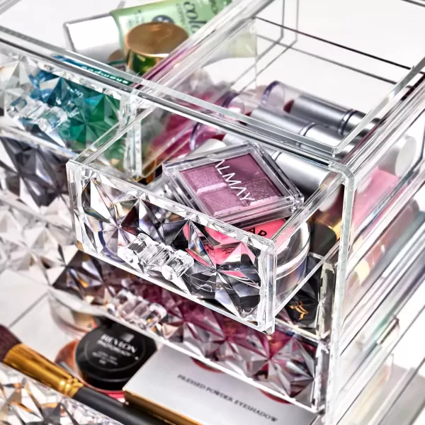 imageSorbus Cosmetics Makeup and Jewelry Big Storage Case Display  Stylish Vanity Bathroom CaseDiamond