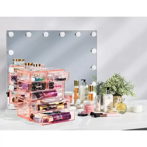 imageSorbus Cosmetics Makeup and Jewelry Big Storage Case Display  Stylish Vanity Bathroom CasePink