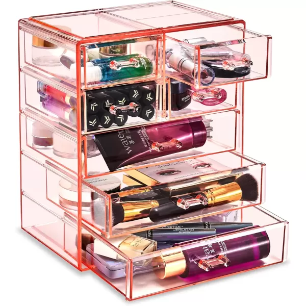 imageSorbus Cosmetics Makeup and Jewelry Big Storage Case Display  Stylish Vanity Bathroom CasePink
