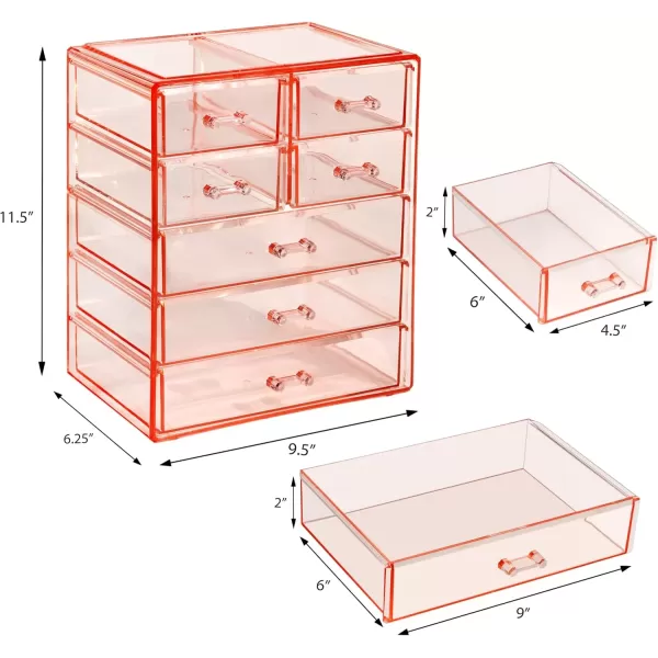 imageSorbus Cosmetics Makeup and Jewelry Big Storage Case Display  Stylish Vanity Bathroom CasePink