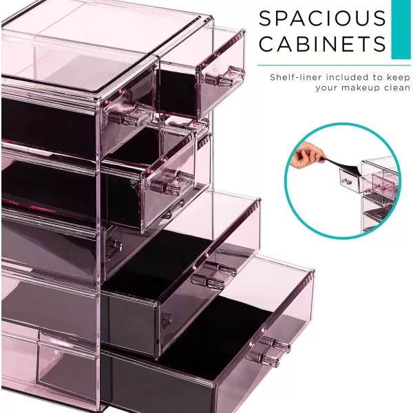 imageSorbus Cosmetics Makeup and Jewelry Big Storage Case Display  Stylish Vanity Bathroom CasePurple